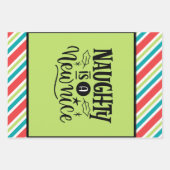 レトロカスタムのクリスマスいけなは"新しいニース" ラッピングペーパーシート (正面)