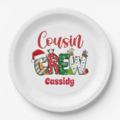 レトロカスタムはいとこのクルーのクリスマス ペーパープレート (正面)