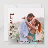 レトロカスタムアルバムカバー音楽ラブソングズ結婚ズ 招待状 (正面)