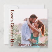 レトロカスタムアルバムカバー音楽結婚ズ 招待状 (正面)