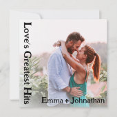 レトロカスタムアルバムカバー音楽結婚式招待状 招待状 (正面)