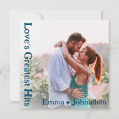 レトロカスタムアルバム表紙Music Navyの結婚アルバム 招待状 (正面)