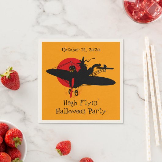 レトロカスタムウィッ飛んでいるチパーティーナプキンス スタンダードカクテルナプキン (インサイチュ)