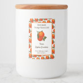 レトロカスタムオレンジ模様食品ラベル フードラベル (正面)