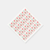 レトロカスタムカラー メリー＆ブライト クリスマス スタンダードカクテルナプキン (角)