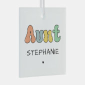 レトロカスタムギフト |叔母パーソナライズされた ガラスオーナメント (正面右)