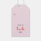 レトロカスタムクリスマスレインボー「世界への喜び」 ギフトタグ (裏面)