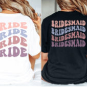 レトロカスタムグルービーバックプリントウェディングパーティー Tシャツ