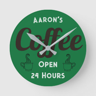 レトロカスタムコーヒーショップクロック ラウンド壁時計