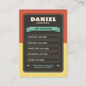 レトロカスタムサッカートレーディングカードプレーヤーカード コーリングカード (裏面)