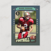 レトロカスタムサッカートレーディングカードプレーヤーカード コーリングカード (正面)