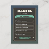 レトロカスタムサッカートレーディングカードプレーヤーカード コーリングカード (裏面)