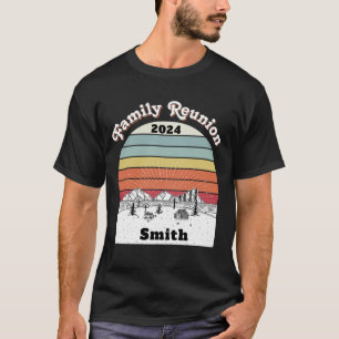 レトロカスタムサンセットモノグラムファミリー懇親会 Tシャツ