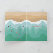 レトロカスタムサーファー海18th誕生日 カード (内部)