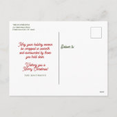 レトロカスタムスケートサンタクリスマスグリーティング シーズンポストカード (裏面)