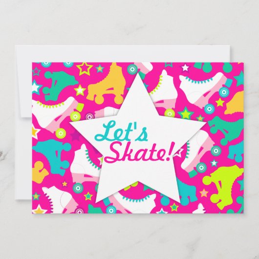 レトロカスタムスケート招待状「スケートしよう!」 招待状 (正面)
