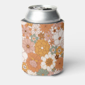 レトロカスタムテラコッタボホーフローラベビーシャワー 缶クーラー (缶裏面)