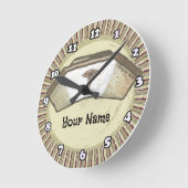 レトロカスタムナースキャップ ラウンド壁時計 (傾斜)