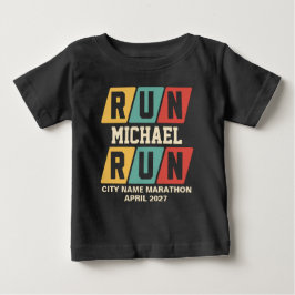 レトロカスタムネームマラソン応援グッズ ベビーTシャツ