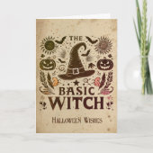レトロカスタムハロウィーンコテージコアウィッチハット カード (正面)