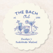 レトロカスタムバチェロレッテデコールコースター ペーパーコースター (正面)