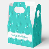 レトロカスタムバースデーパーティーターコイズ フェイバーボックス (オープン)