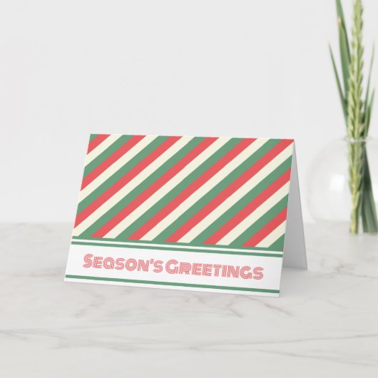 レトロカスタムビジネスQRコードクリスマ企業のス シーズンカード (正面)