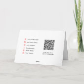 レトロカスタムビジネスQRコードクリスマ企業のス シーズンカード (裏面)