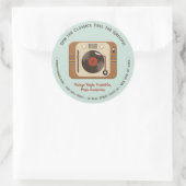 レトロカスタムビニールターンテーブルビジネスステッカー ラウンドシール (バッグ)