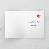 レトロカスタムフローラフェイクレースマザーズデイカード カード (内部)