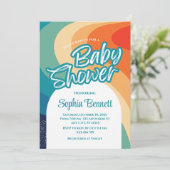 レトロカスタムベビーシャワー招待状 招待状 (スタンド正面)