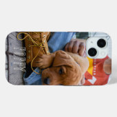 レトロカスタムペットフォト名パーソナライズされた付 Case-Mate iPhoneケース (裏面 (横))