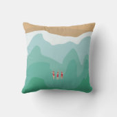 レトロカスタムミニマリストワイルドスイミング海 クッション (裏面)