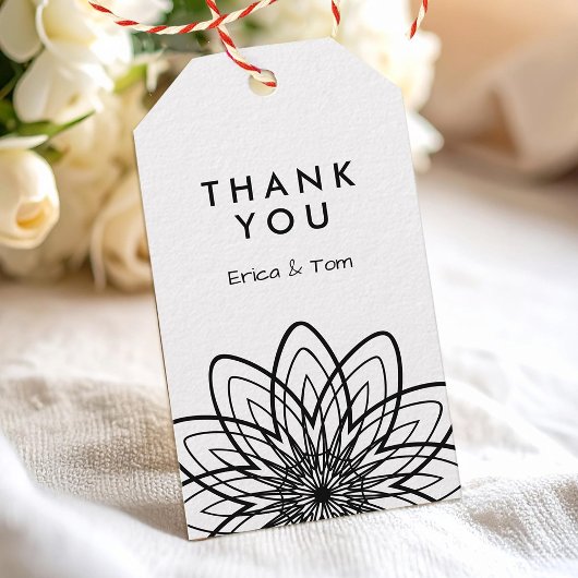 レトロカスタムミニマルフローラ ギフトタグ