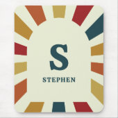 レトロカスタムモノグラムファーザーズデイギフトパパ マウスパッド (正面)