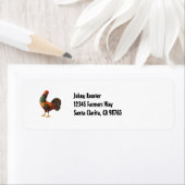 レトロカスタムルースター差出人住所ラベル ラベル (インサイチュ)