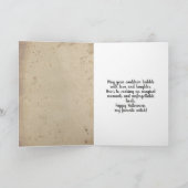 レトロカスタムヴィンテージタイポグラフィハロウィーンウィッチ カード (内部)