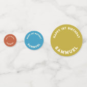 レトロカスタムヴィンテージベビー写真1st birthday コンフェッティ (裏面)