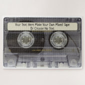 レトロカスタムヴィンテージ音楽カセット混合テープ ジグソーパズル (横)