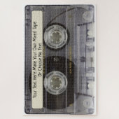 レトロカスタムヴィンテージ音楽カセット混合テープ ジグソーパズル (縦)