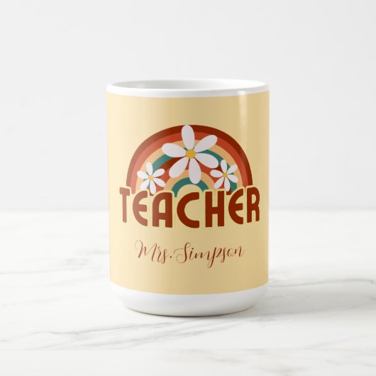 レトロカスタム先生マグカップ(名前あり) コーヒーマグカップ (中央)