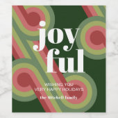 レトロカスタム抽象芸術波芸術パターン ワインラベル (シングルラベル)