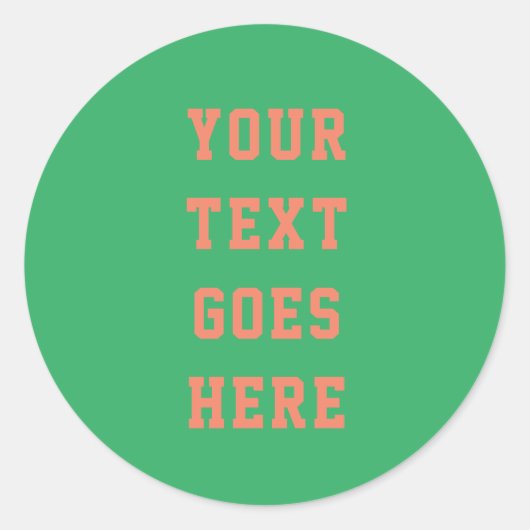 レトロカスタム文字ステッカー – 編集可能70s 80s ラウンドシール (正面)