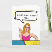 レトロカスタム漫画カップルおもしろいヴァレンティーンズデイ カード (正面)