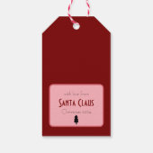 レトロカスタム紙スタンプサンタスペシャルデリバリ ギフトタグ (裏面)