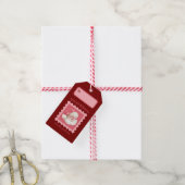 レトロカスタム紙スタンプサンタスペシャルデリバリ ギフトタグ (より糸付き)