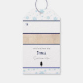 レトロカスタム紙スタンプメリークリスマス出生 ギフトタグ (裏面)