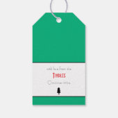 レトロカスタム紙スタンプ雪だるまフェンス ギフトタグ (裏面)