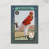 レトロカスタム野球トレーディングカードおもしろい選手カード コーリングカード (正面)