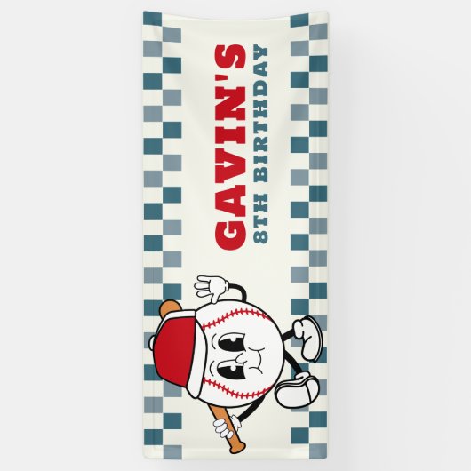 レトロカスタム野球バースデーパーティービニールアウトドア 横断幕